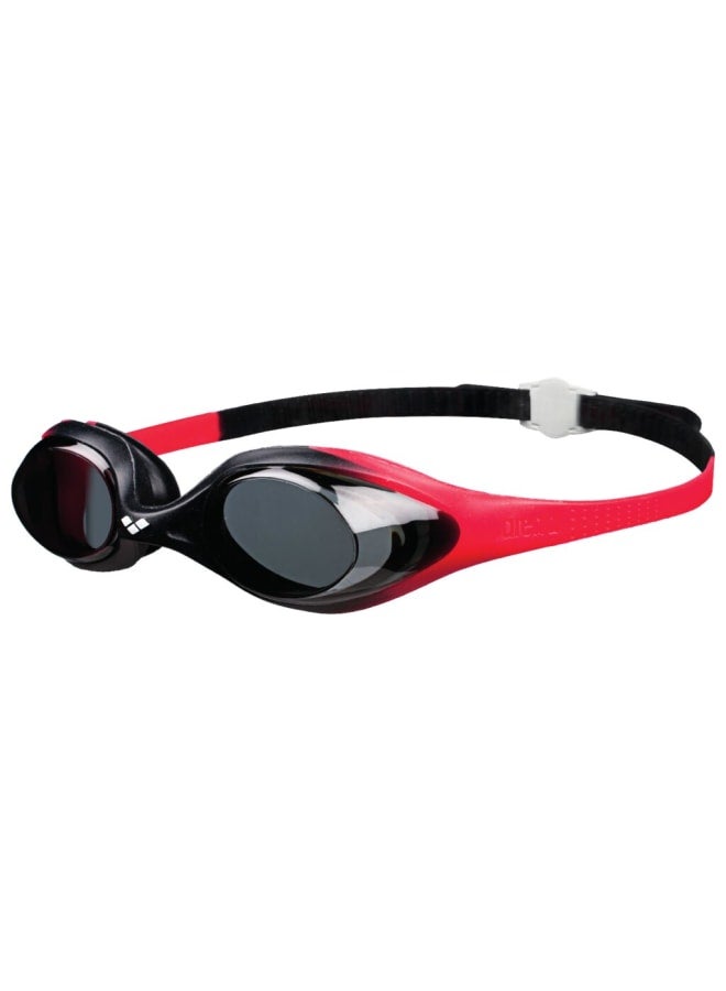 arena Spider Jr Red-Smoke-Black Goggles, Training, Pool, Equipment, Uni Junior - Kids Training Swim Goggles with Soft Silicone Seals - Image 1